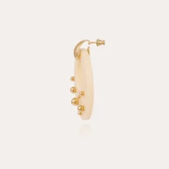 Cassiope earrings acetate gold - Ivory