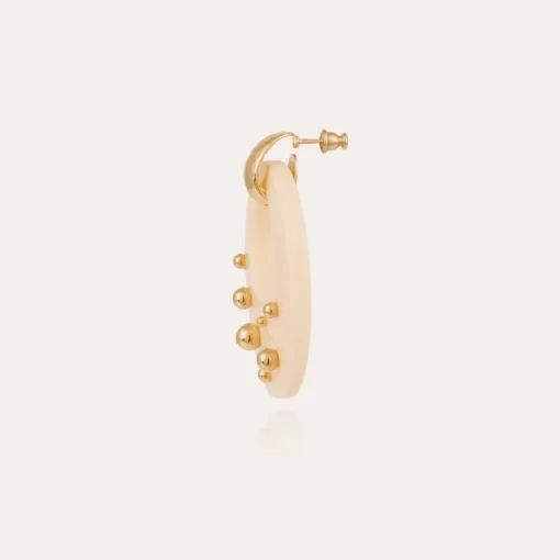 Cassiope earrings acetate gold - Ivory