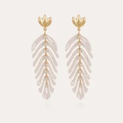 Cavallo earrings acetate gold - Ivory