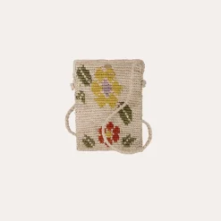 Cell phone pouch raffia