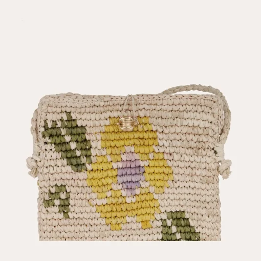 Cell phone pouch raffia