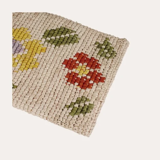 Cell phone pouch raffia