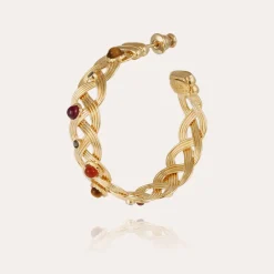 Cesaria cabochons earrings gold