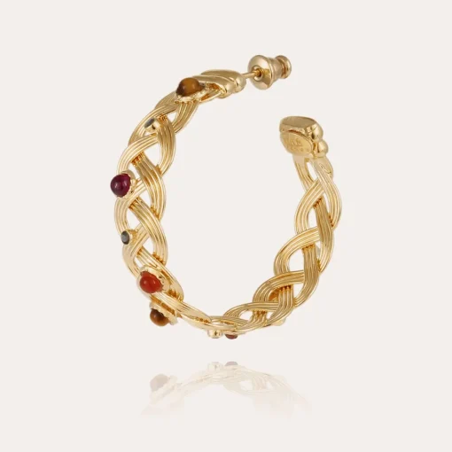 Cesaria cabochons earrings gold