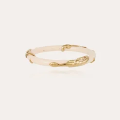 Cobra jonc bracelet acetate gold - Ivory