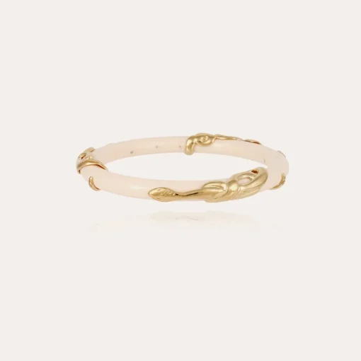 Cobra jonc bracelet acetate gold - Ivory