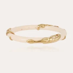 Cobra jonc bracelet acetate gold - Ivory