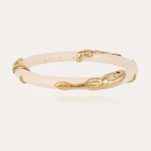 Cobra jonc bracelet acetate gold - Ivory