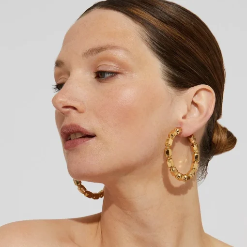 Colombus hoop earrings gold