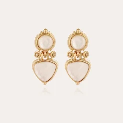 Colorado earrings silver - White Mother-of-pearl