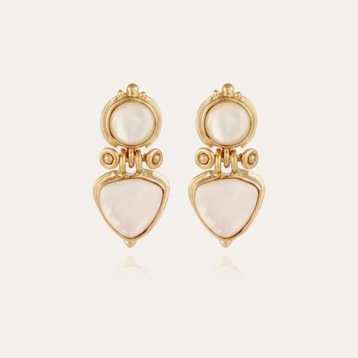 Colorado earrings silver - White Mother-of-pearl