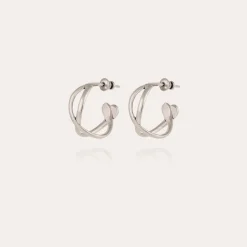 Destinee hoop earrings silver