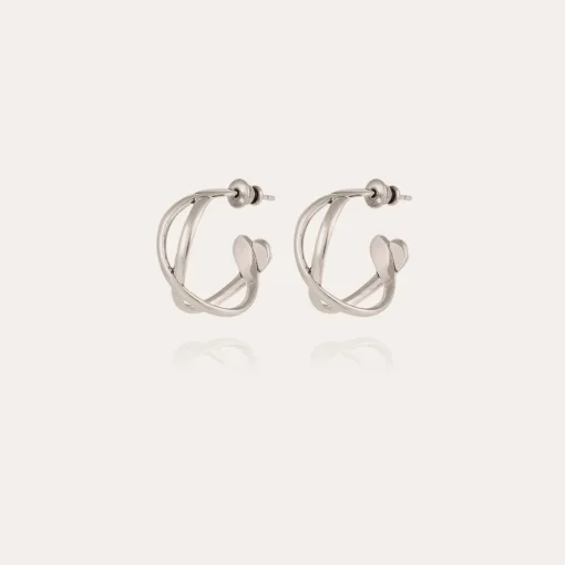 Destinee hoop earrings silver