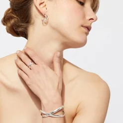 Destinee hoop earrings silver