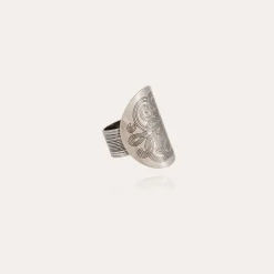 Diva curved ring silver