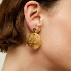 Diva earrings small size gold