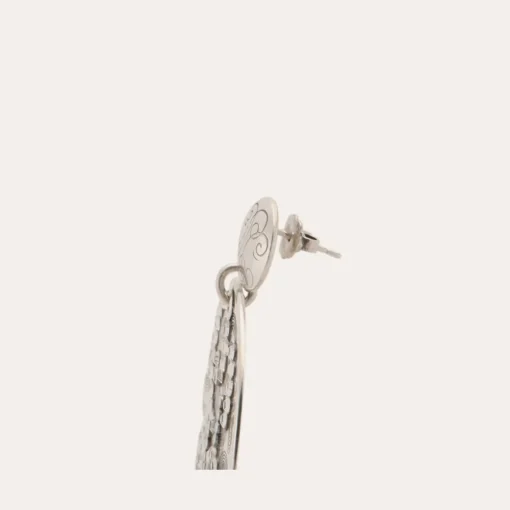 Diva strass earrings large size silver