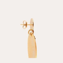 Diva strass earrings small size gold