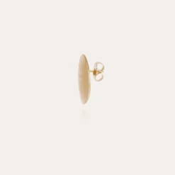 Diva studs earrings large size gold