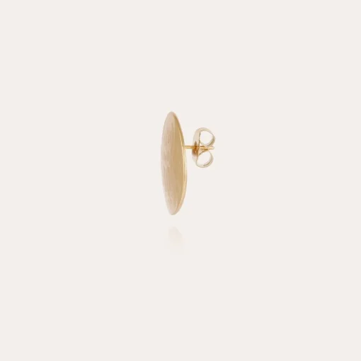 Diva studs earrings large size gold