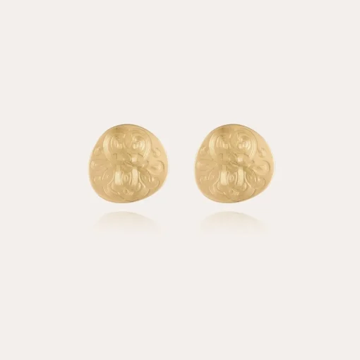 Diva studs earrings small size gold