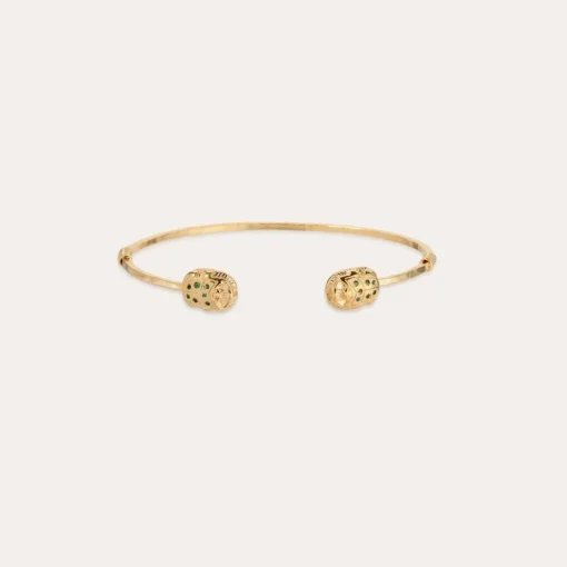 Duality Scaramouche bracelet small size gold - Emerald - Capsule The Precious