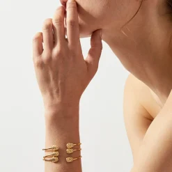 Duality Scaramouche bracelet small size gold - Emerald - Capsule The Precious