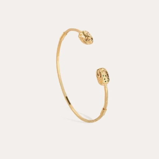 Duality Scaramouche bracelet small size gold - Emerald - Capsule The Precious