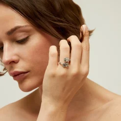 Duality Scaramouche ring silver