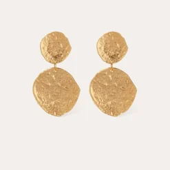 Eclipse earrings large size gold