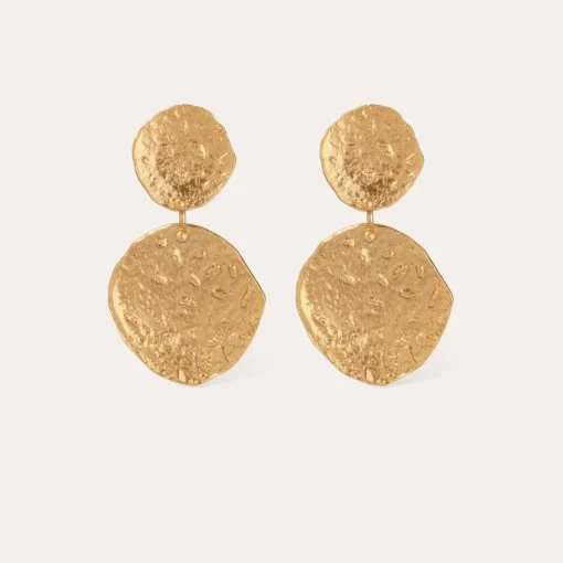 Eclipse earrings large size gold
