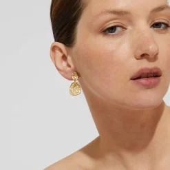 Eclipse earrings small size gold