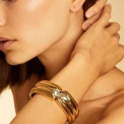 Ecume bicolor bracelet gold