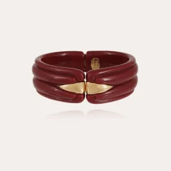 Ecume bracelet acetate gold - Red