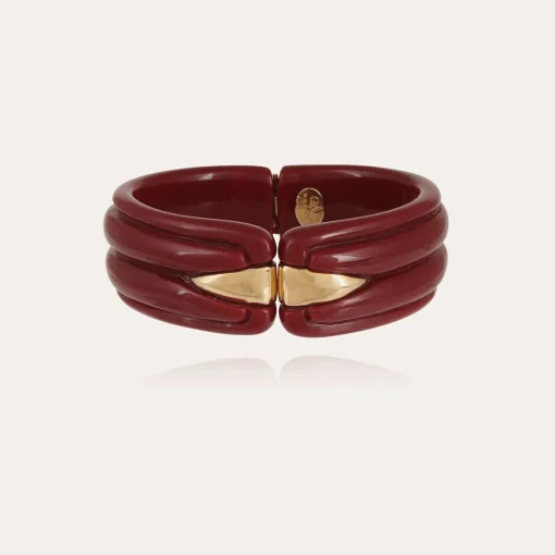 Ecume bracelet acetate gold - Red