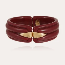 Ecume bracelet acetate gold - Red