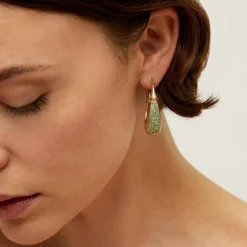 Ecume earrings gold - Emerald - Capsule The Precious