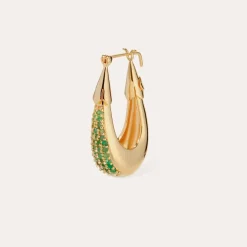 Ecume earrings gold - Emerald - Capsule The Precious