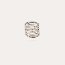 Etincelle cabochons ring silver