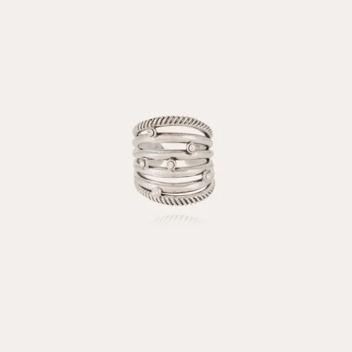 Etincelle cabochons ring silver