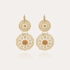 Flocon Double earrings mini gold