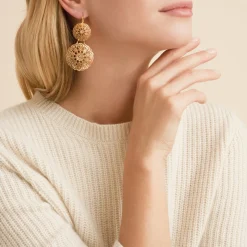 Flocon Double earrings mini gold