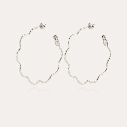 Florette hoop earrings silver