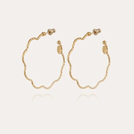 Florette hoop earrings small size gold