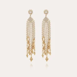 Grace strass earrings gold