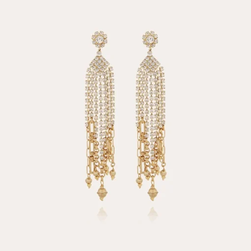 Grace strass earrings gold