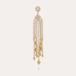 Grace strass earrings gold