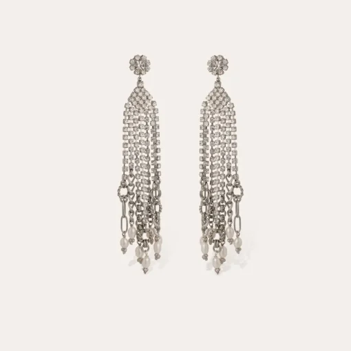 Grace strass earrings silver