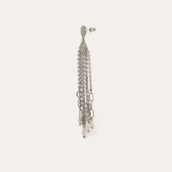 Grace strass earrings silver