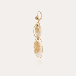 Idylle earrings small size gold - White Mother-of-pearl